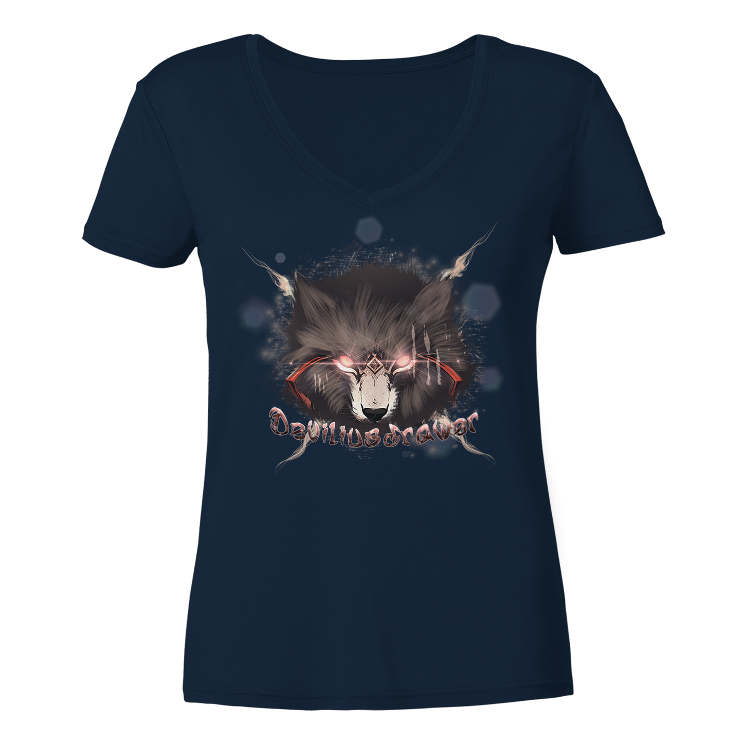 Deviliusdrawer Sparking Wolf - Ladies V-Neck Shirt
