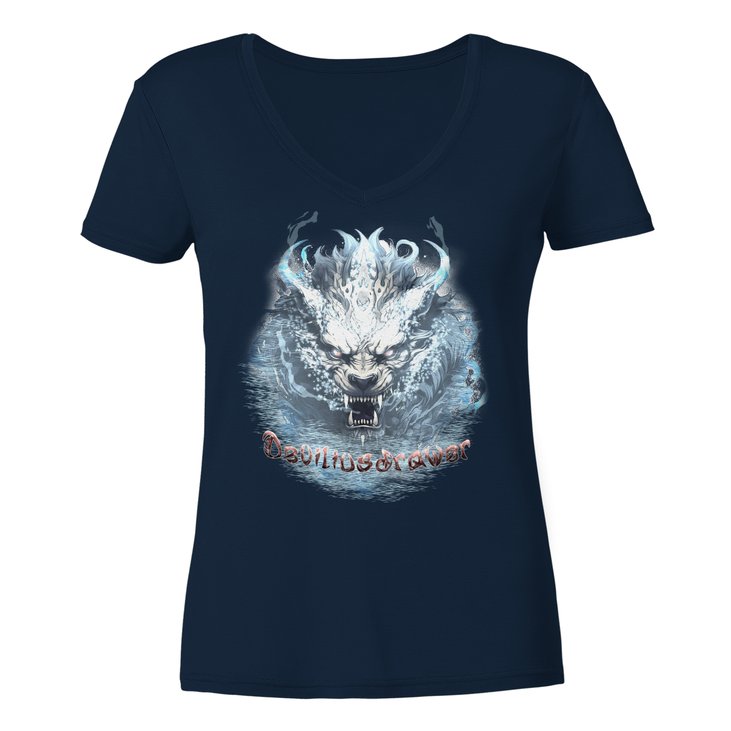 Deviliusdrawer Water Tiger - Ladies V-Neck Shirt