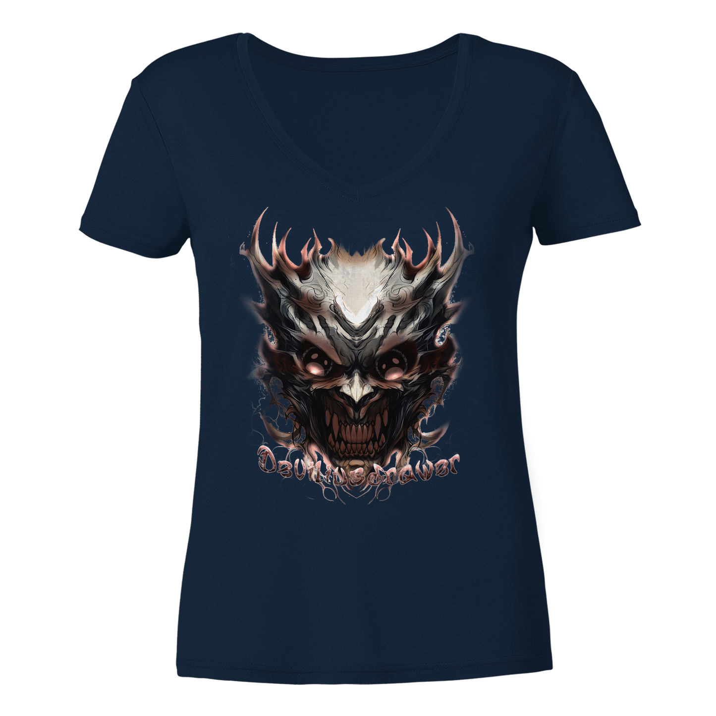 Deviliusdrawer Blood Demon - Ladies V-Neck Shirt