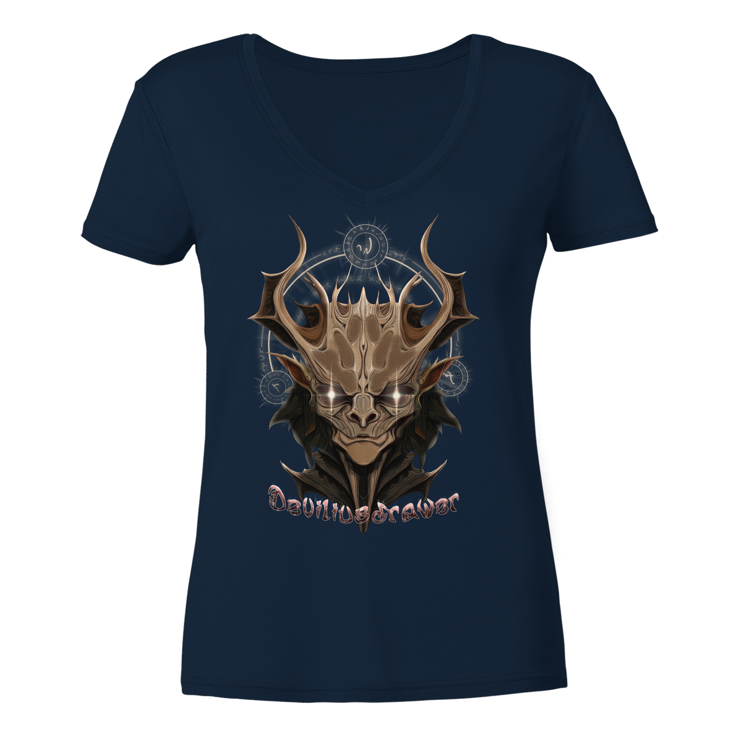 Deviliusdrawer Dark Magician Elf - Ladies V-Neck Shirt