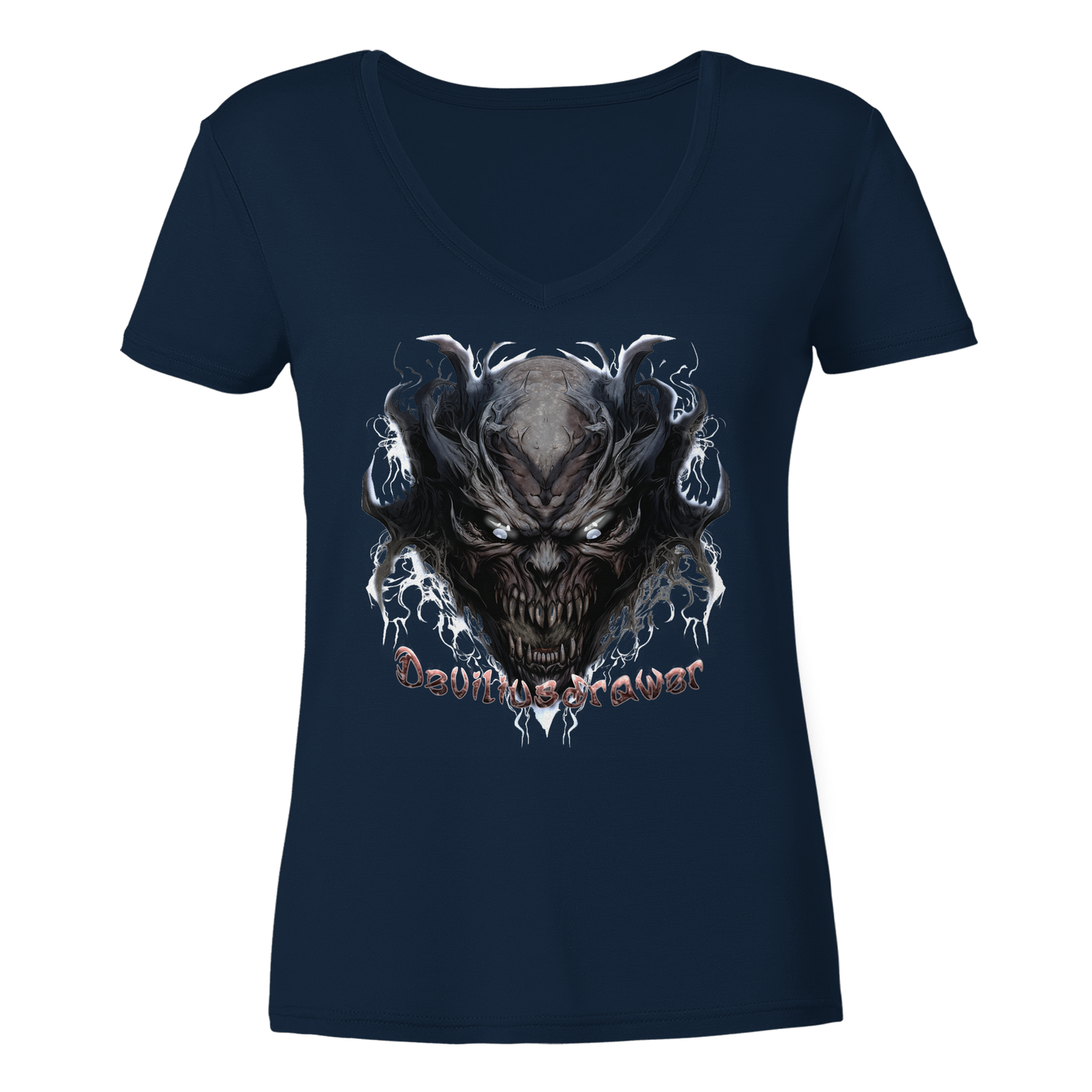Deviliusdrawer Ice Demon - Ladies V-Neck Shirt