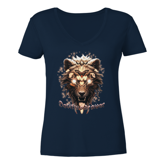 Deviliusdrawer Gold Weartiger - Ladies V-Neck Shirt
