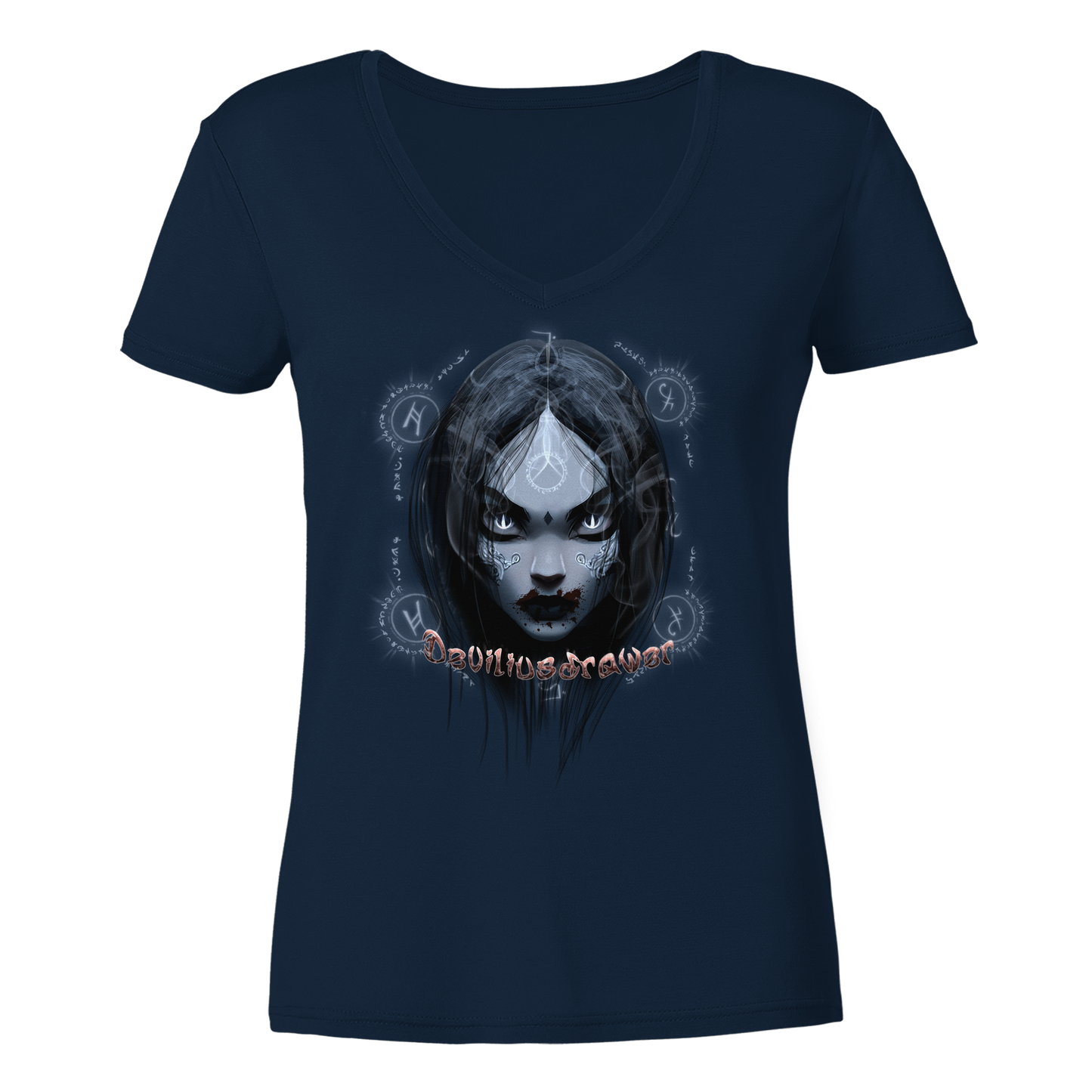 Deviliusdrawer Vampiric Elf - Ladies V-Neck Shirt