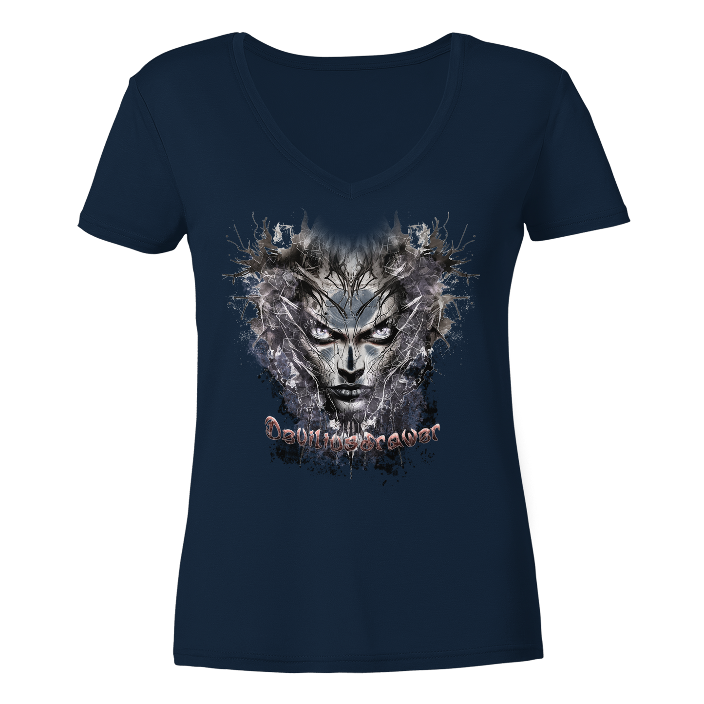 Deviliusdrawer Nature Druid - Ladies V-Neck Shirt