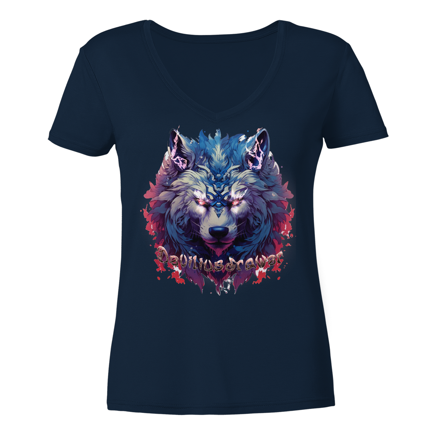 Deviliusdrawer Magic Wolf - Ladies V-Neck Shirt