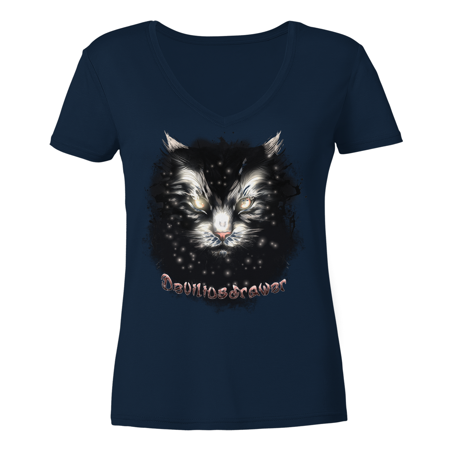 Deviliusdrawer Star Cat - Ladies V-Neck Shirt