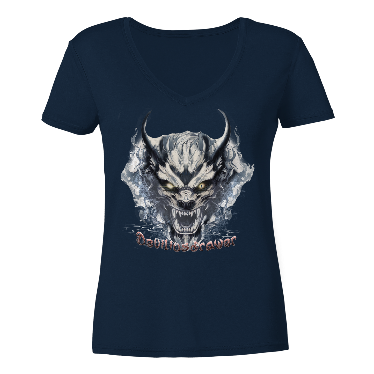 Deviliusdrawer Water Demon - Ladies V-Neck Shirt