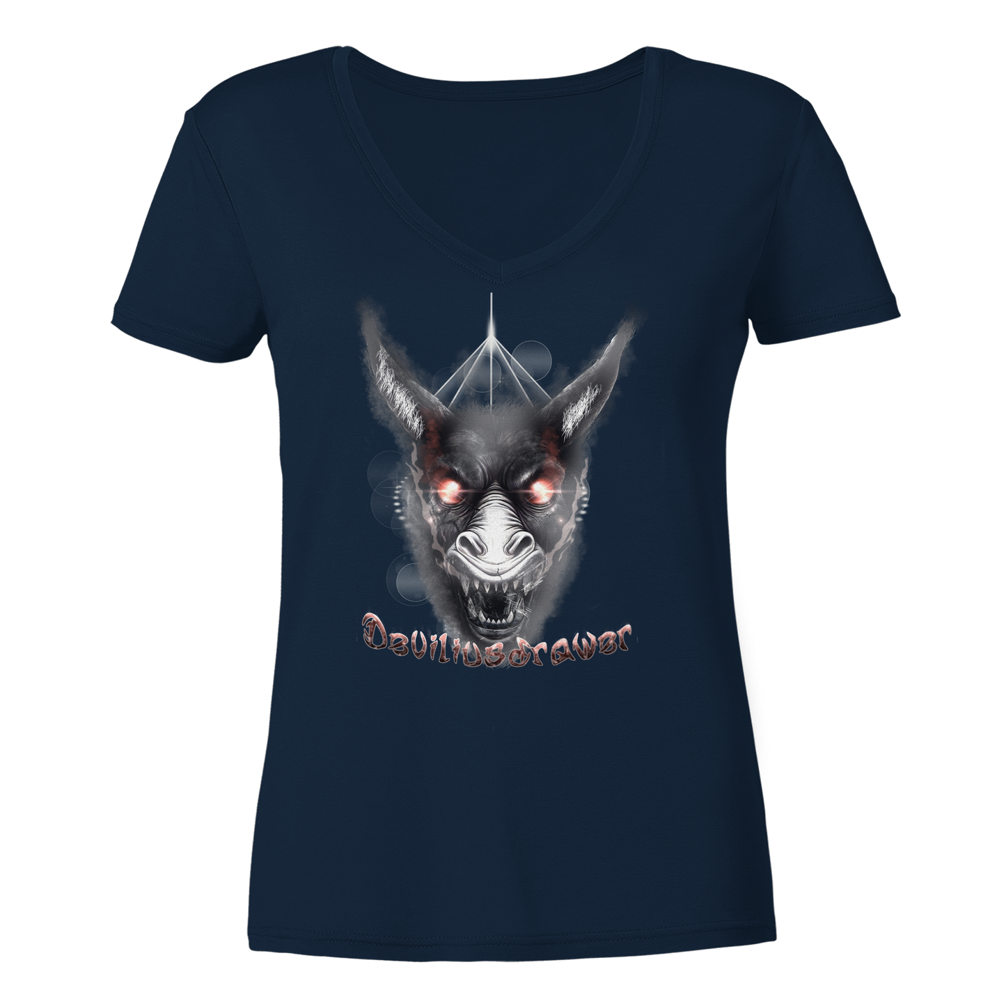 Deviliusdrawer Evil Donkey - Ladies V-Neck Shirt