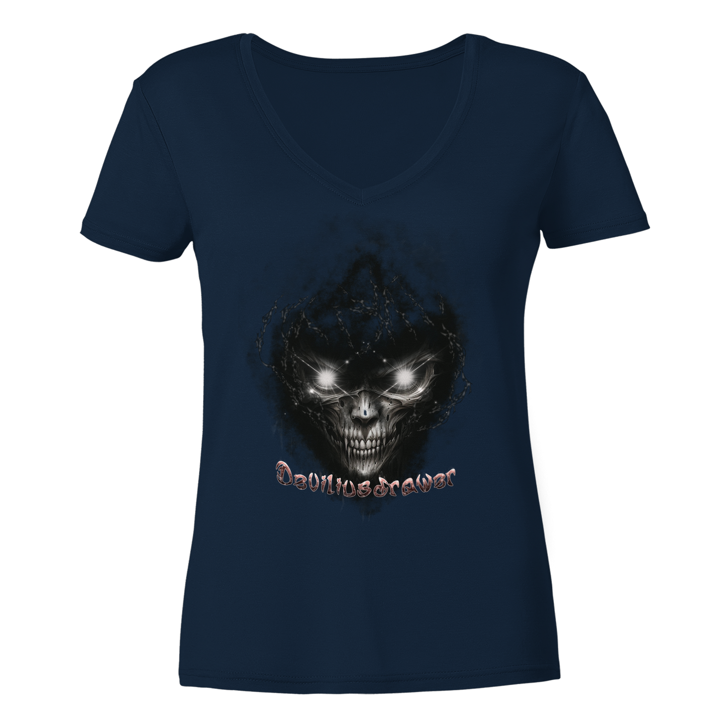 Deviliusdrawer Dark Death - Ladies V-Neck Shirt