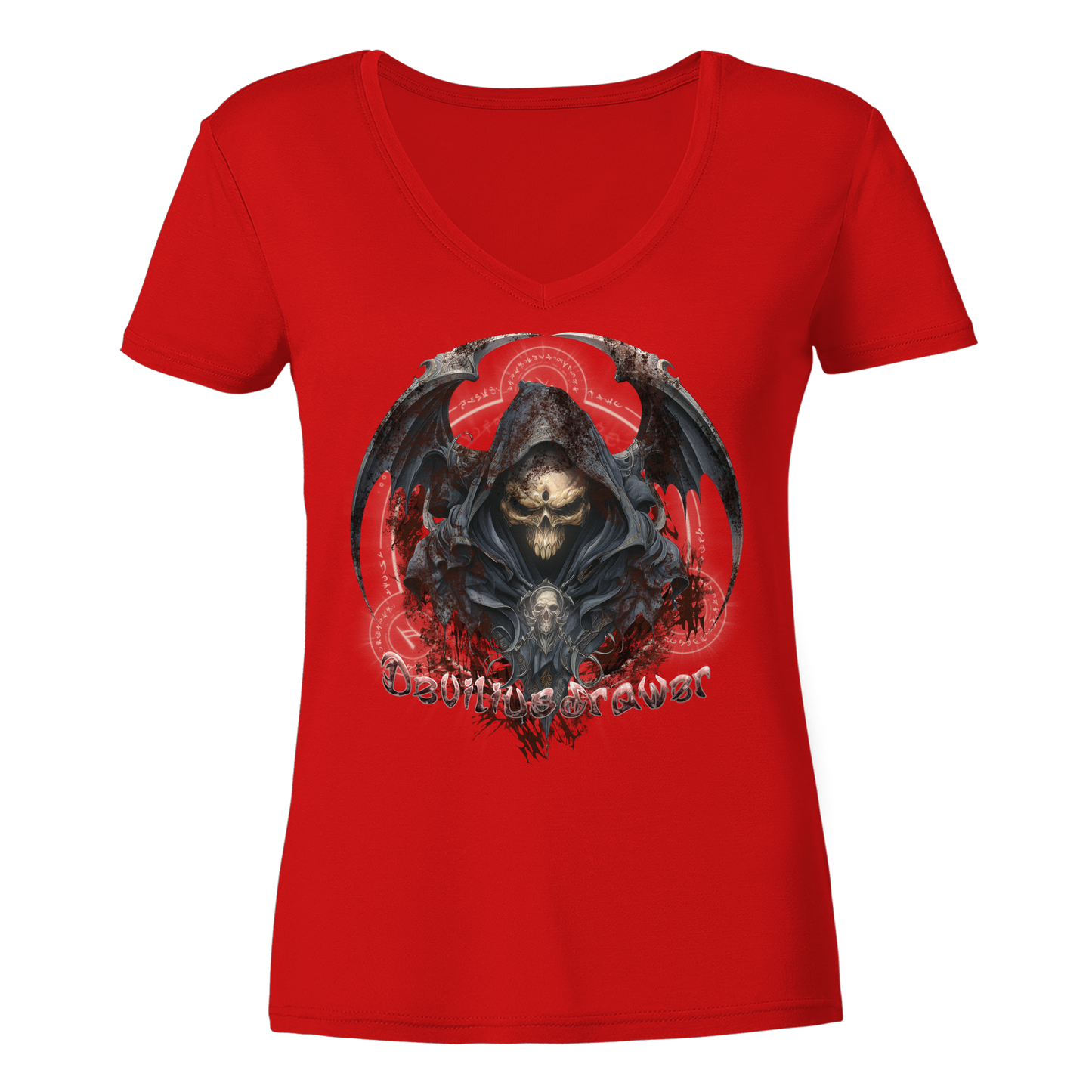 Deviliusdrawer Death Reaper - Ladies V-Neck Shirt