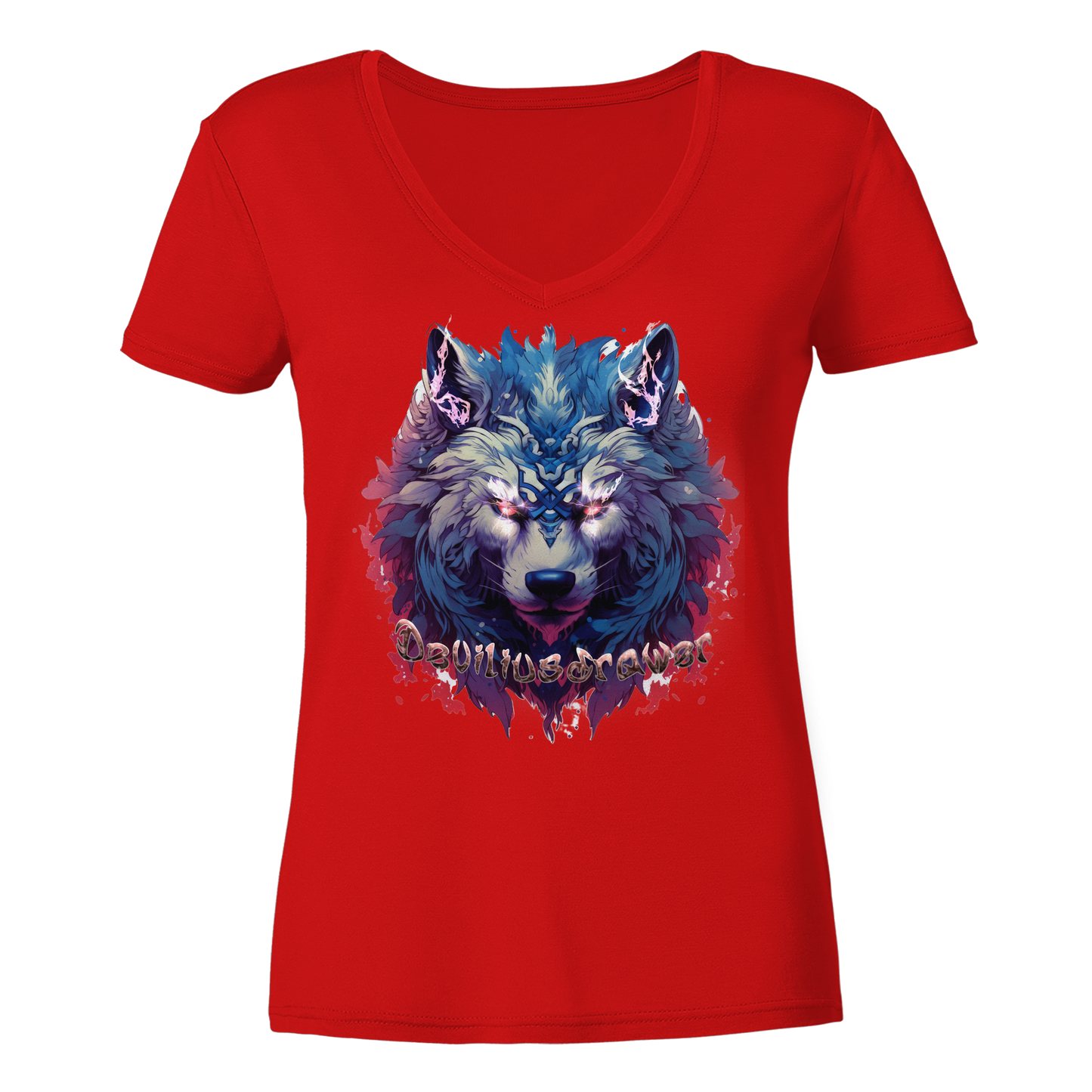 Deviliusdrawer Magic Wolf - Ladies V-Neck Shirt