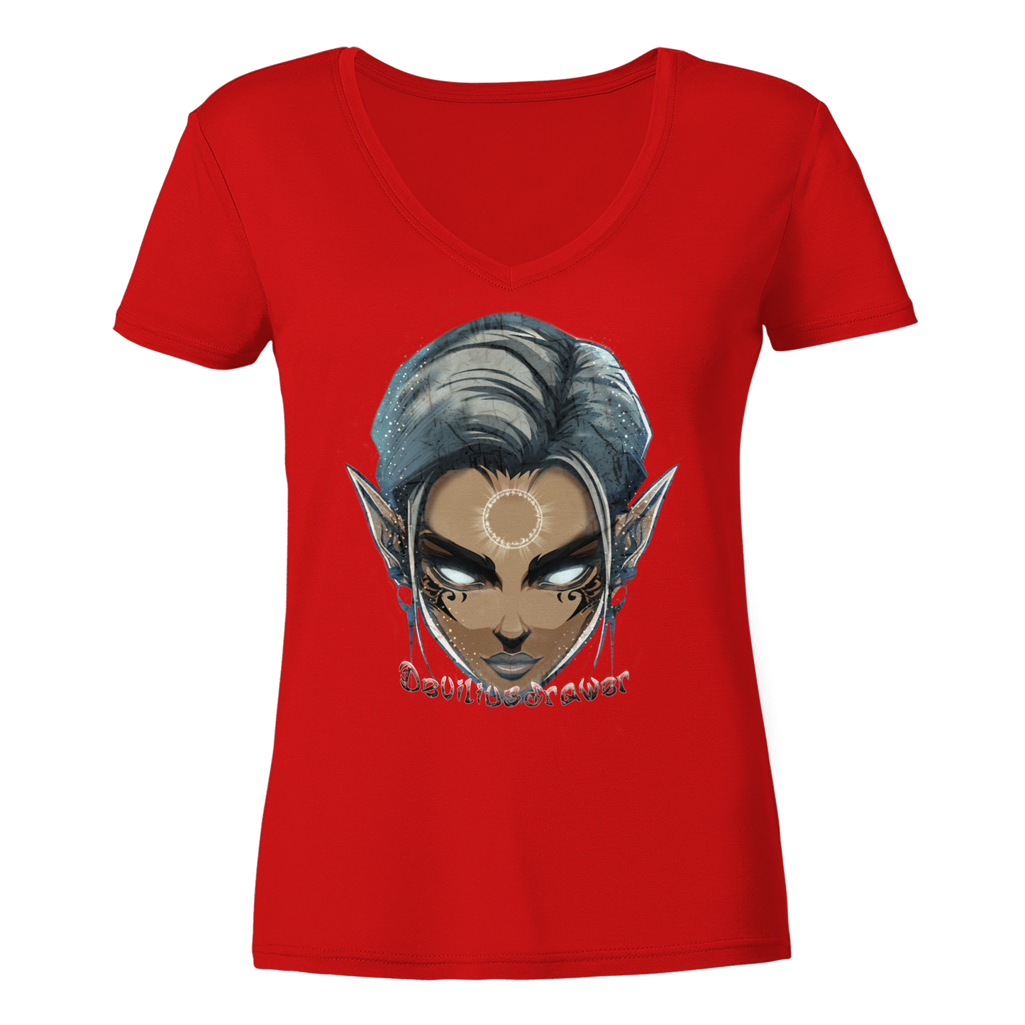 Deviliusdrawer Magician Elf - Ladies V-Neck Shirt