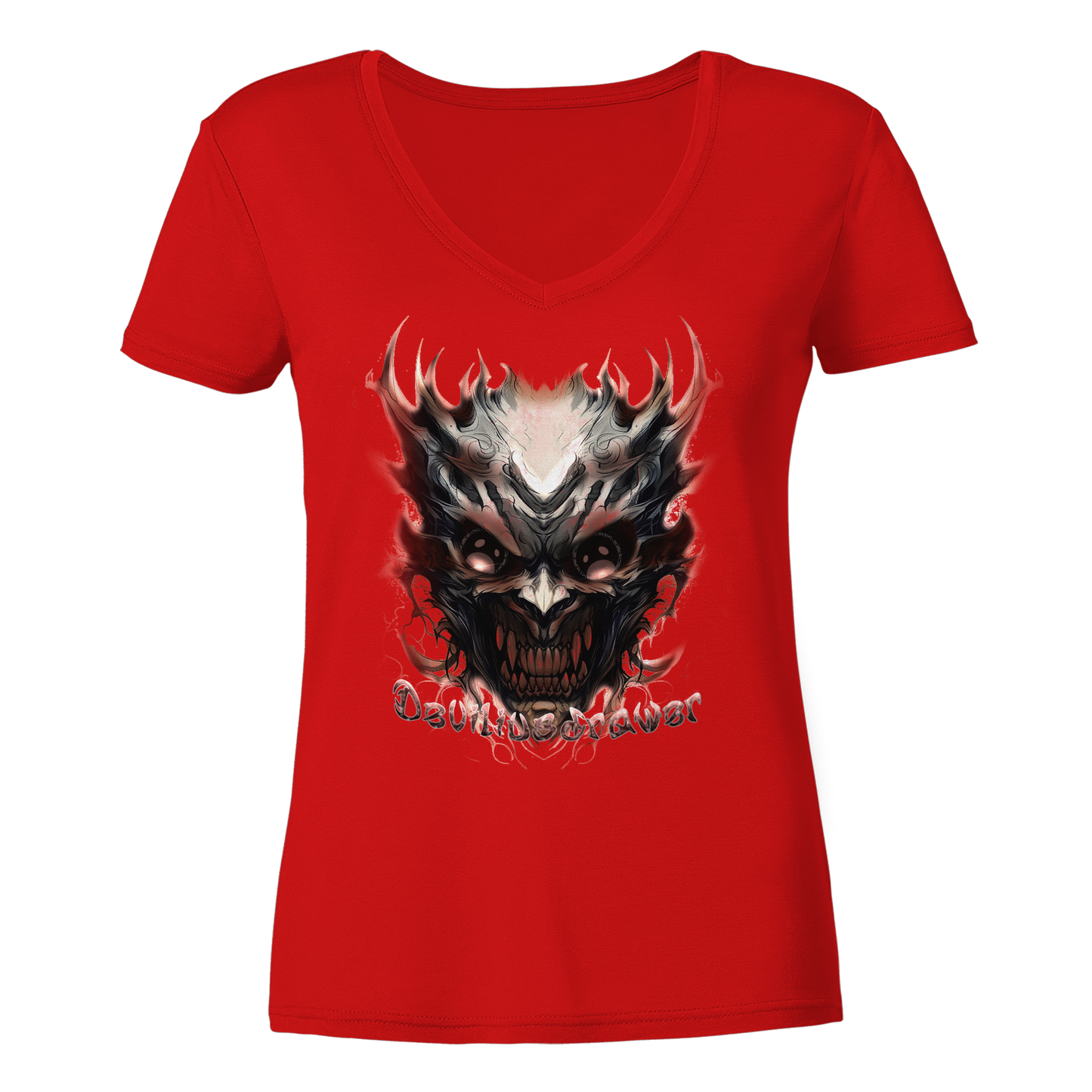Deviliusdrawer Blood Demon - Ladies V-Neck Shirt