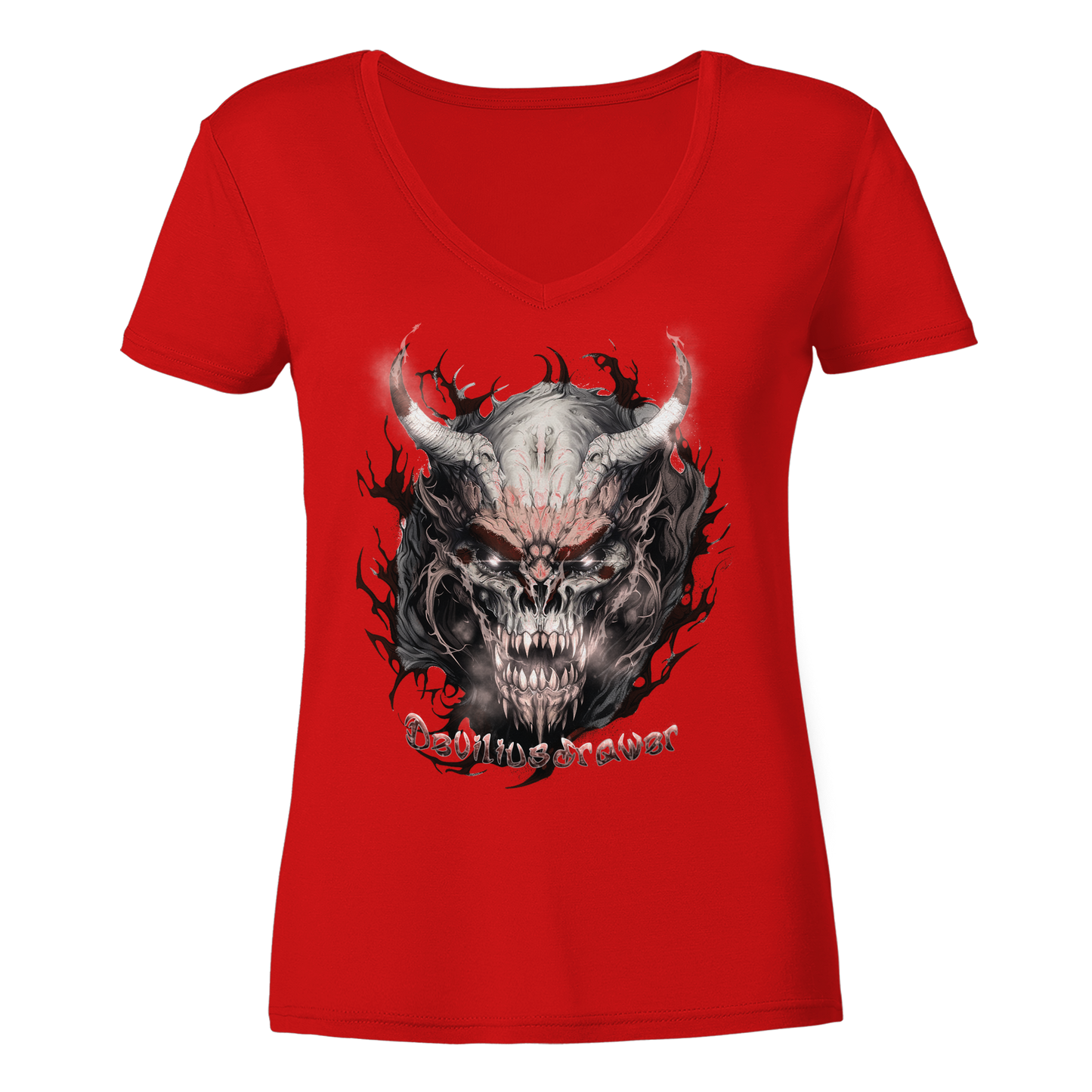 Deviliusdrawer Beast Demon - Ladies V-Neck Shirt