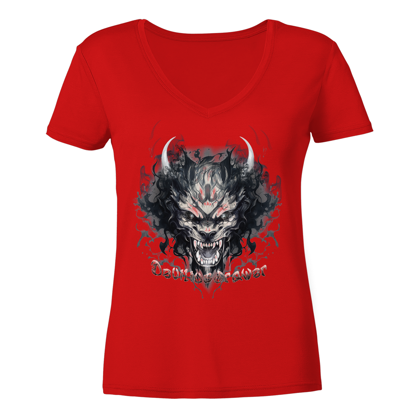 Deviliusdrawer Smoke Beast - Ladies V-Neck Shirt