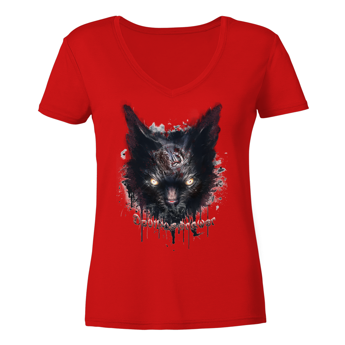 Deviliusdrawer Zombie Cat - Ladies V-Neck Shirt