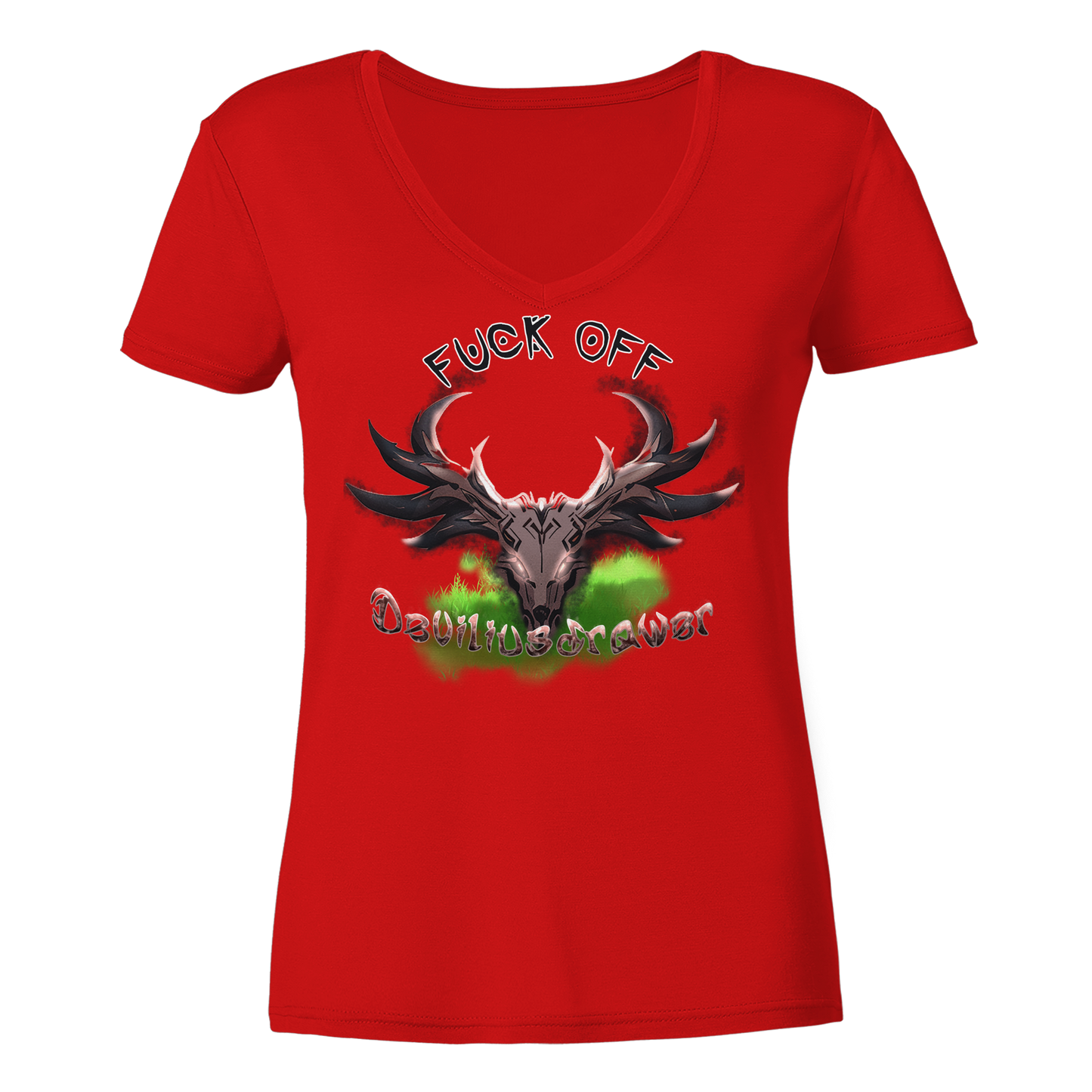 Deviliusdrawer Bad Deer - Ladies V-Neck Shirt