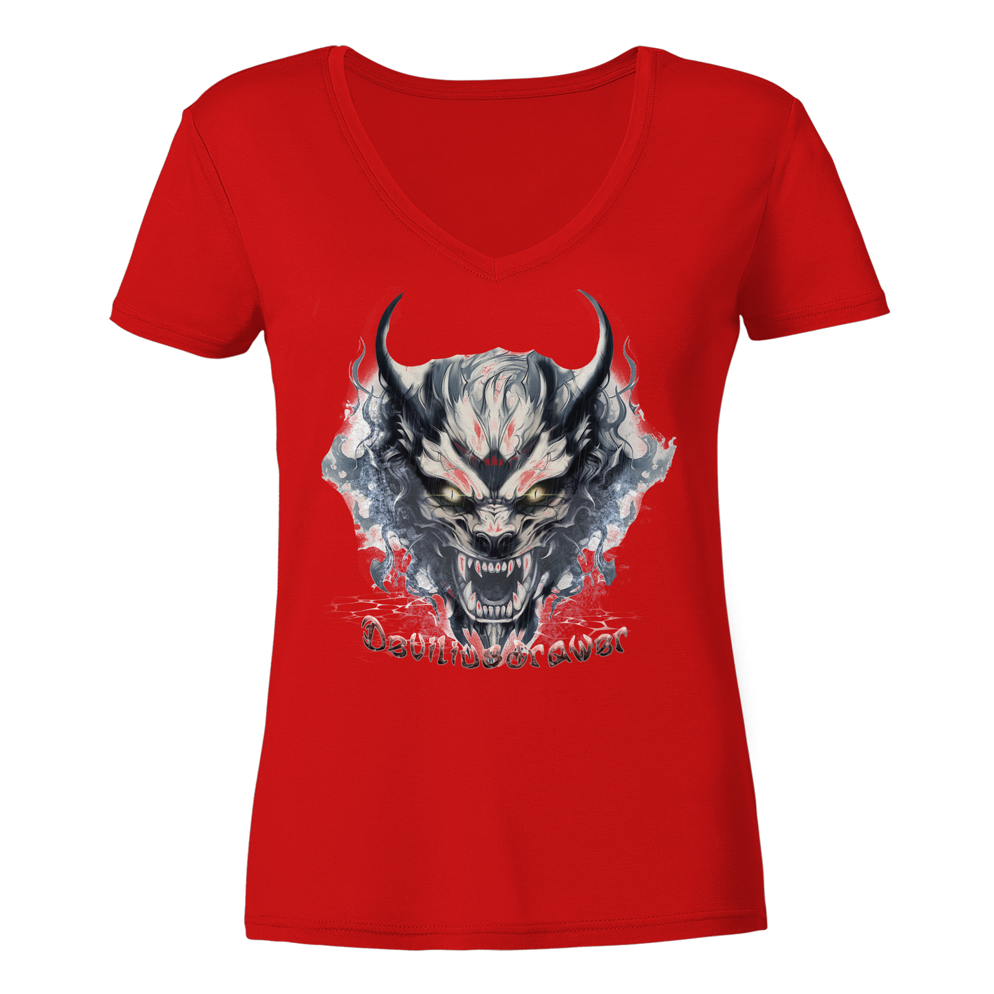 Deviliusdrawer Water Demon - Ladies V-Neck Shirt