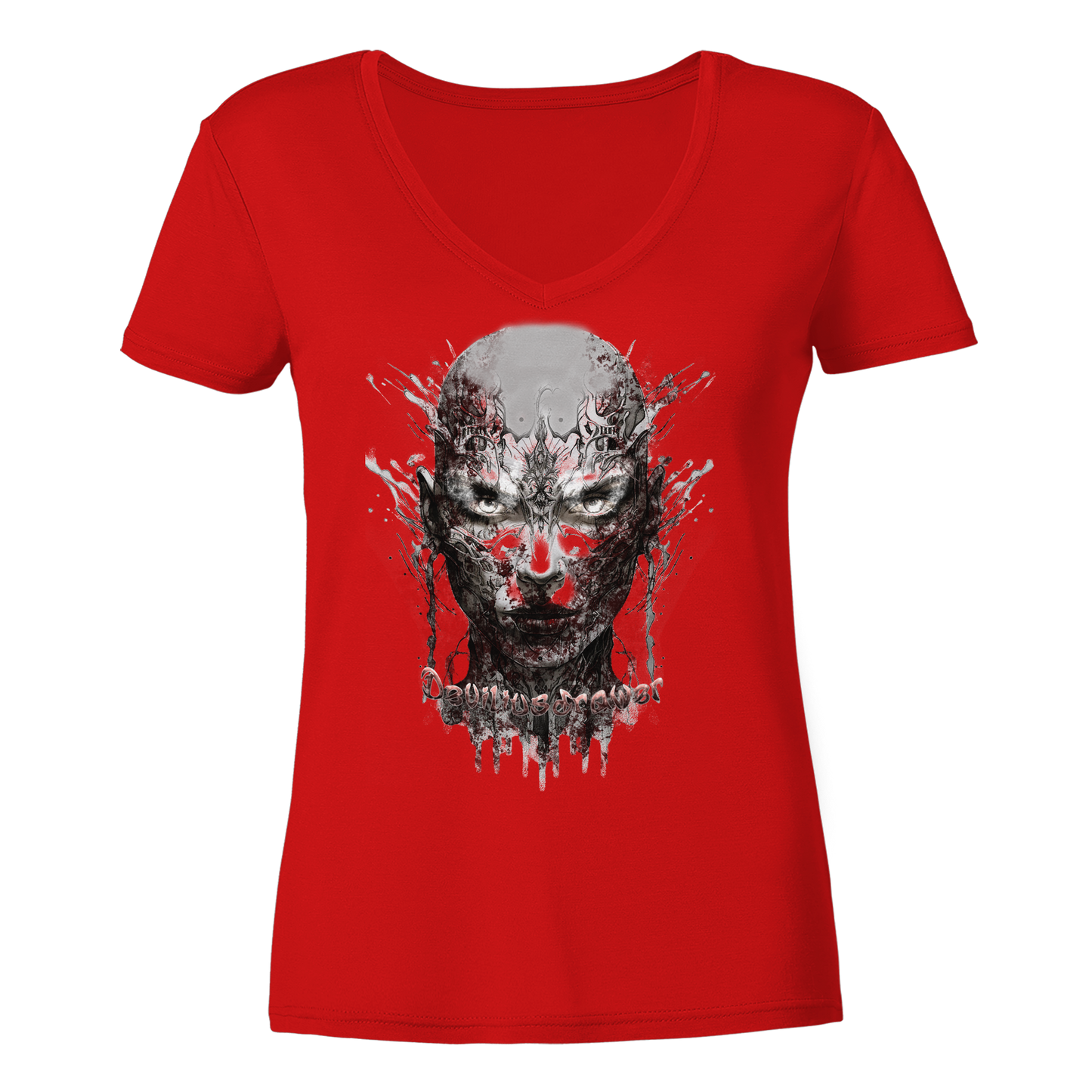 Deviliusdrawer Mechanic Girl - Ladies V-Neck Shirt