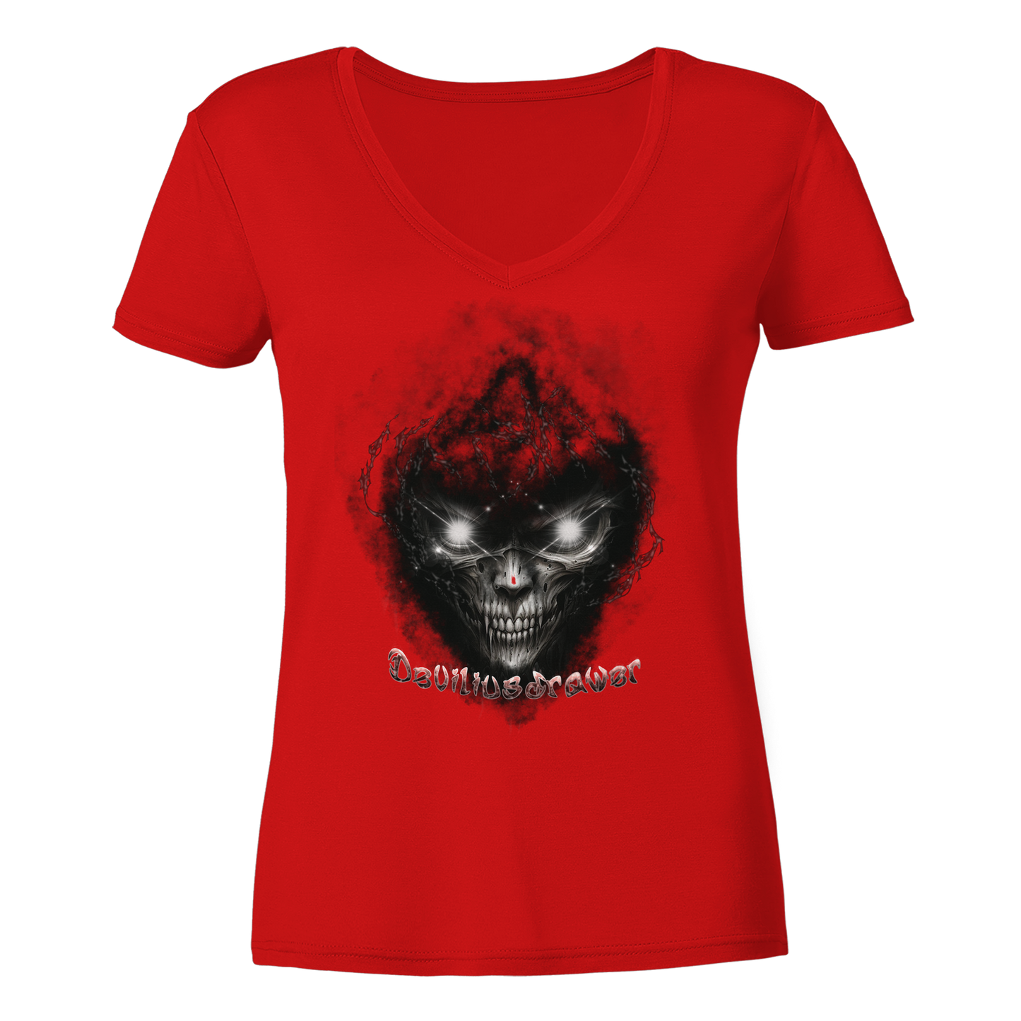 Deviliusdrawer Dark Death - Ladies V-Neck Shirt