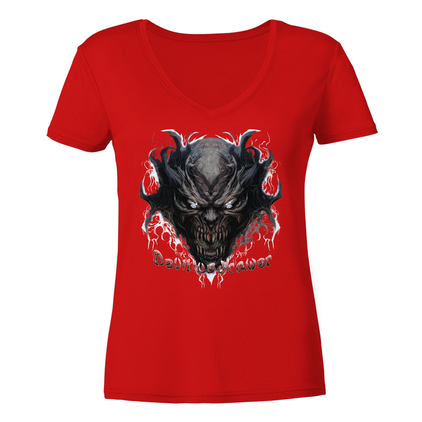 Deviliusdrawer Ice Demon - Ladies V-Neck Shirt