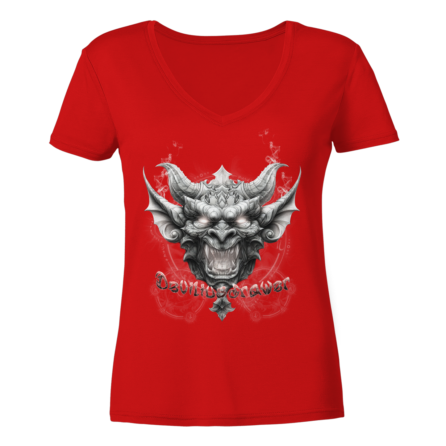 Deviliusdrawer Dark Gargoyl - Ladies V-Neck Shirt