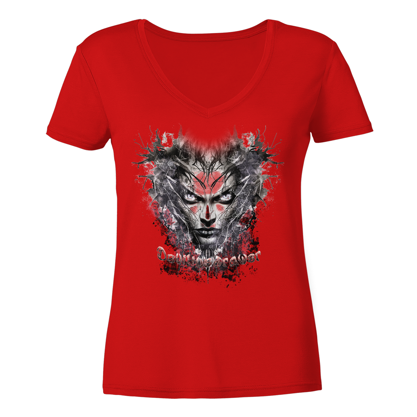 Deviliusdrawer Nature Druid - Ladies V-Neck Shirt