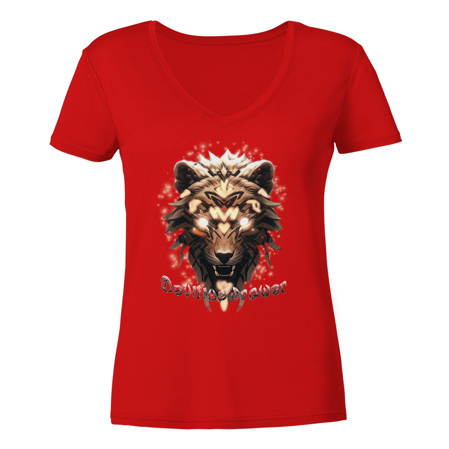 Deviliusdrawer Gold Weartiger - Ladies V-Neck Shirt