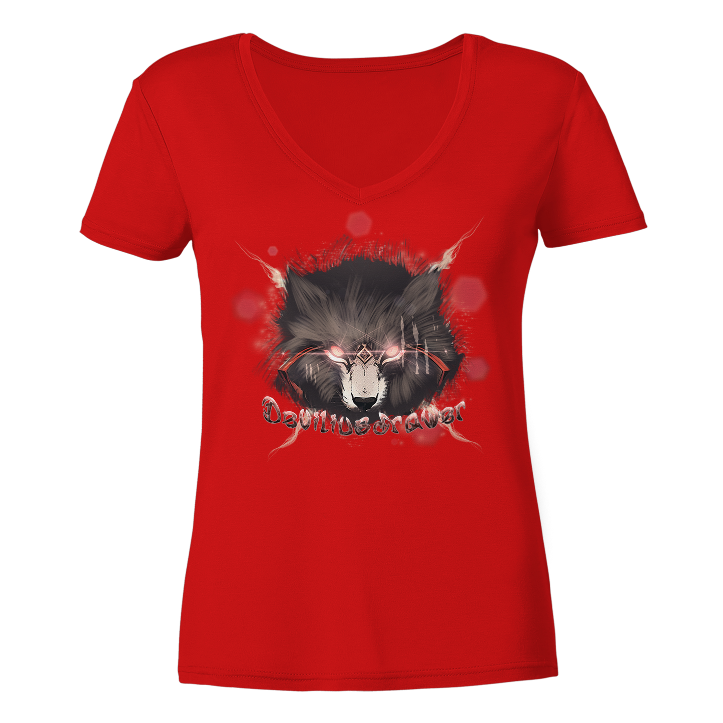 Deviliusdrawer Sparking Wolf - Ladies V-Neck Shirt
