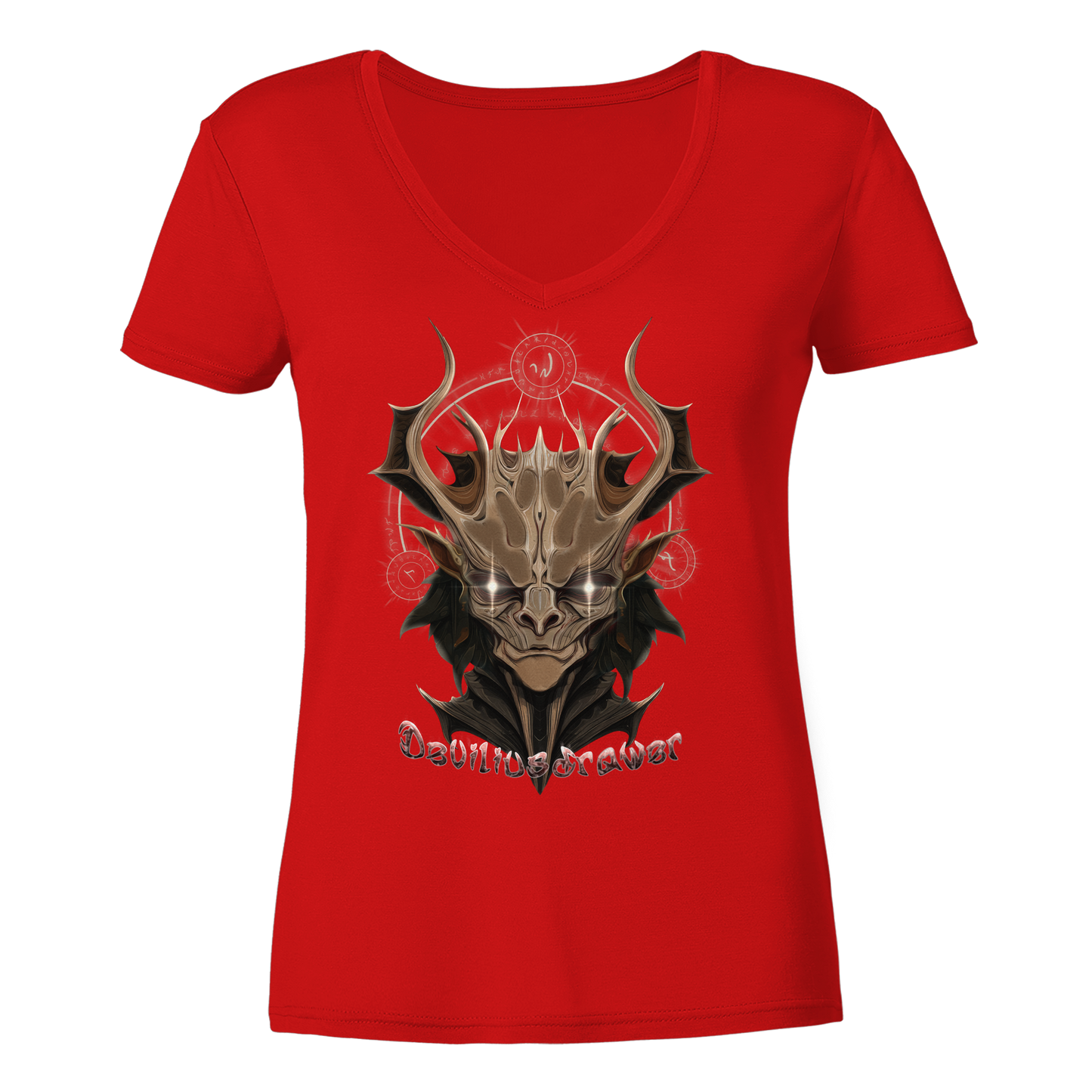 Deviliusdrawer Dark Magician Elf - Ladies V-Neck Shirt
