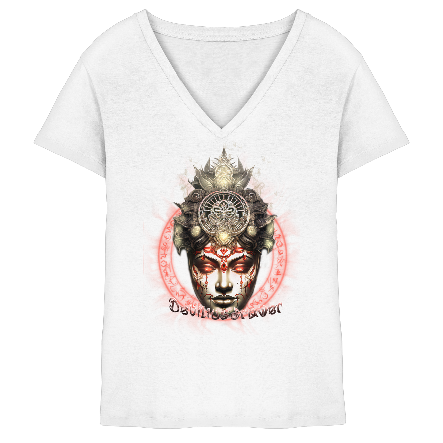 Deviliusdrawer Devils Godess - Ladies V-Neck Shirt