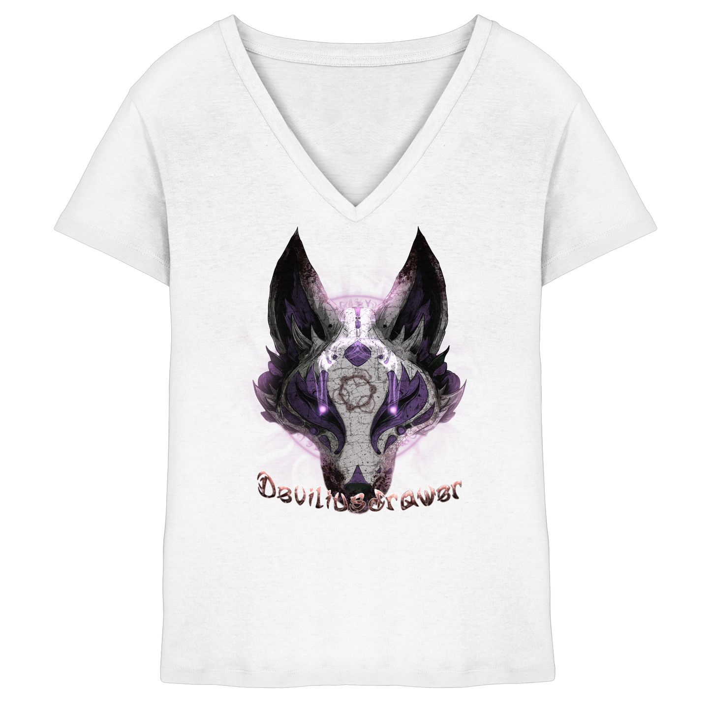 Deviliusdrawer Dark Kitsune - Ladies V-Neck Shirt