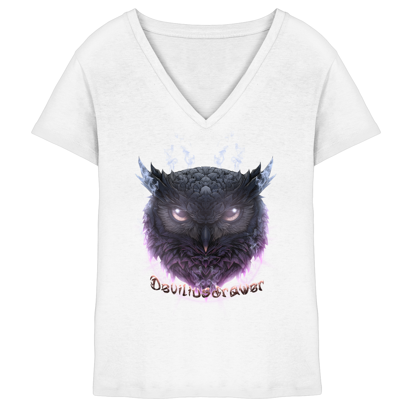 Deviliusdrawer Darkness Owl - Ladies V-Neck Shirt