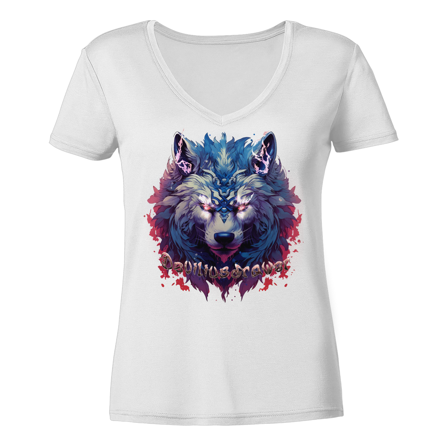 Deviliusdrawer Magic Wolf - Ladies V-Neck Shirt