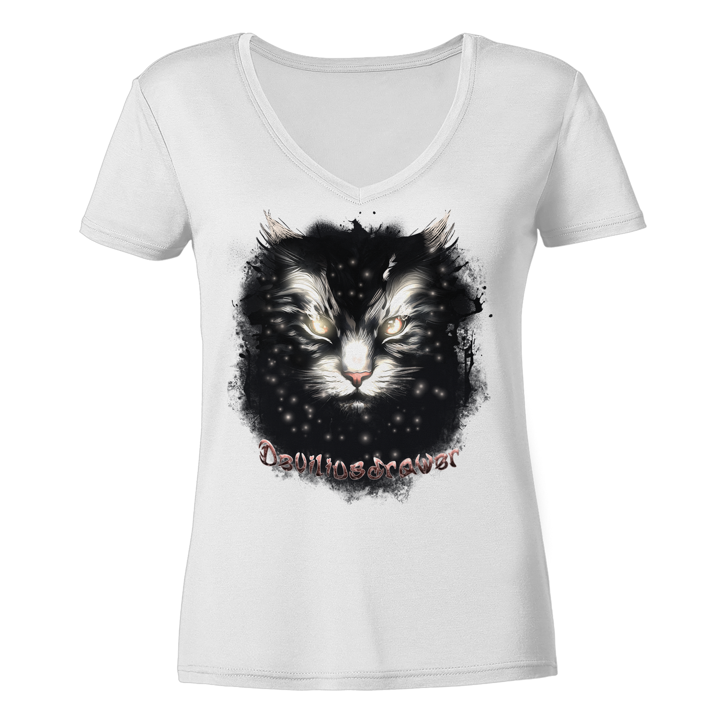 Deviliusdrawer Star Cat - Ladies V-Neck Shirt
