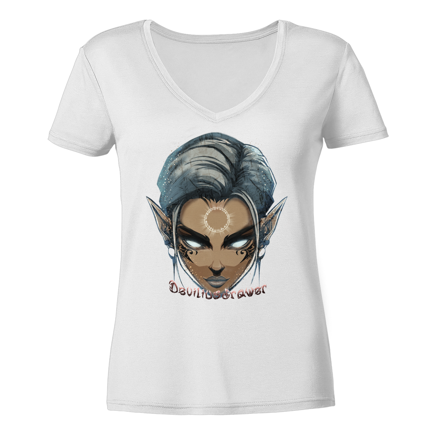 Deviliusdrawer Magician Elf - Ladies V-Neck Shirt