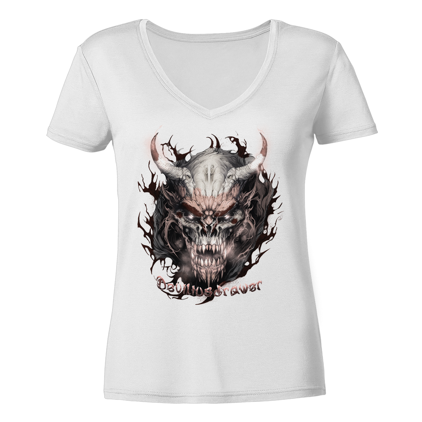 Deviliusdrawer Beast Demon - Ladies V-Neck Shirt