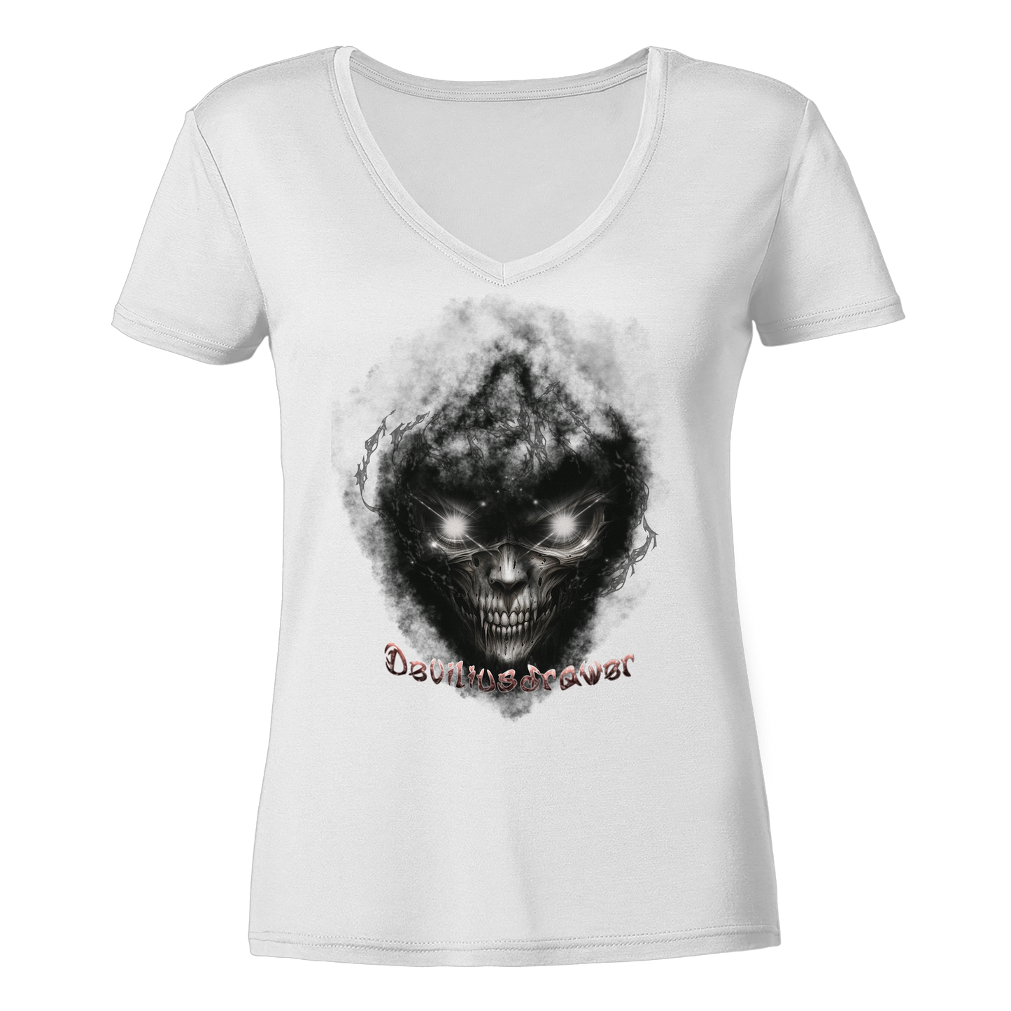 Deviliusdrawer Dark Death - Ladies V-Neck Shirt