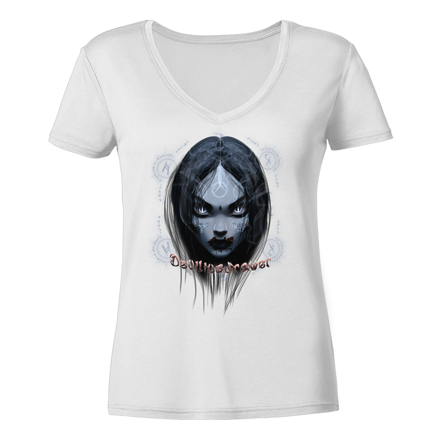 Deviliusdrawer Vampiric Elf - Ladies V-Neck Shirt