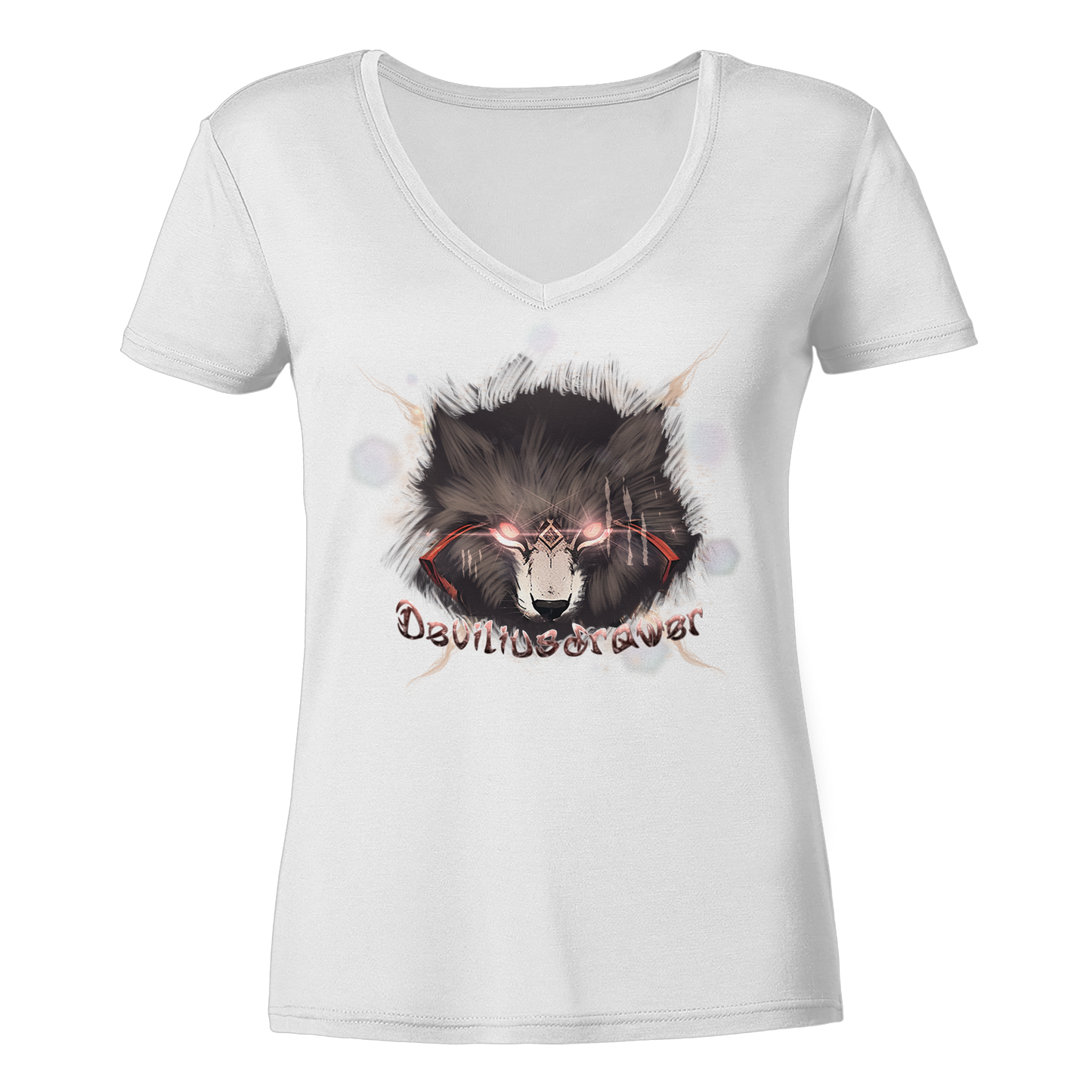Deviliusdrawer Sparking Wolf - Ladies V-Neck Shirt