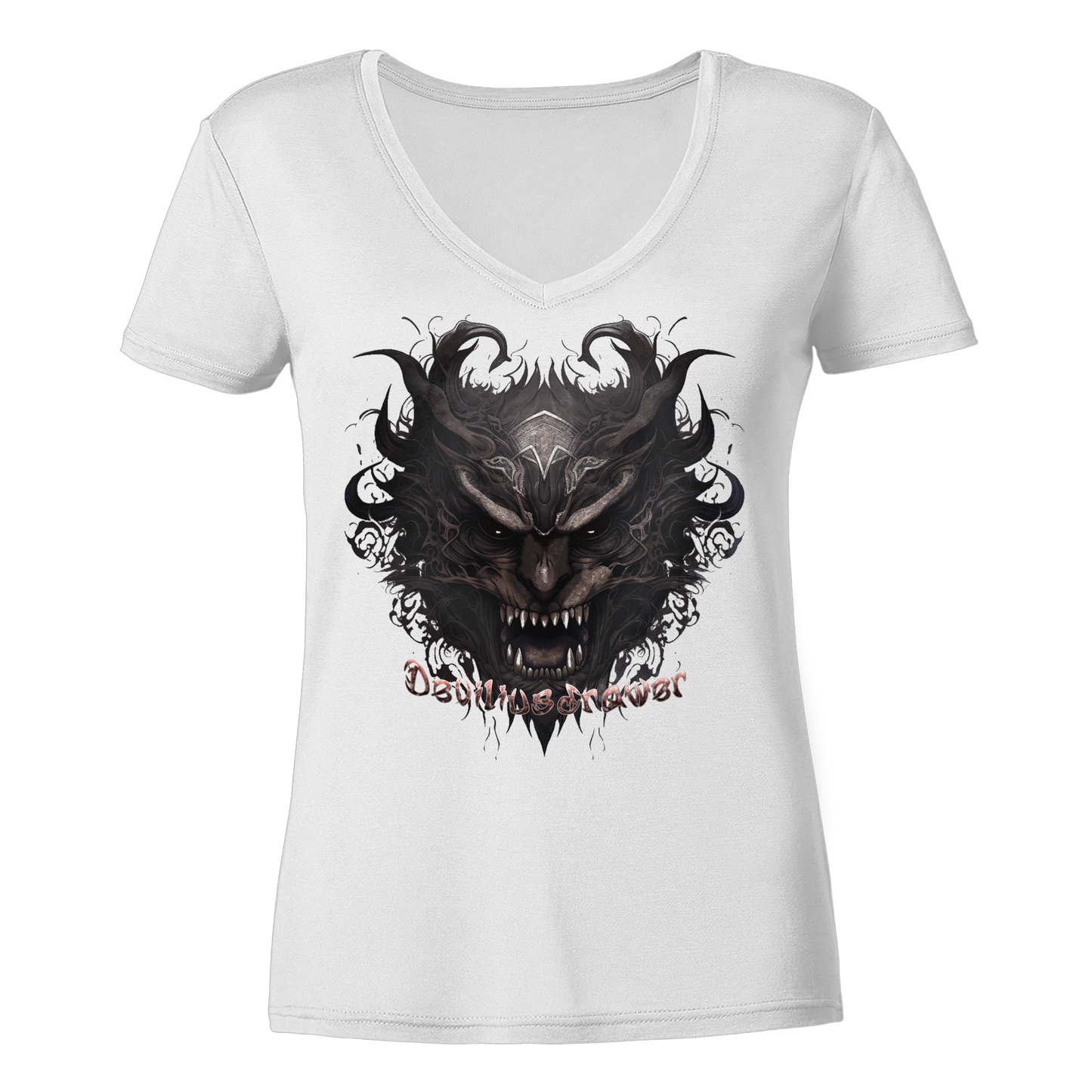 Deviliusdrawer Devils Demon - Ladies V-Neck Shirt