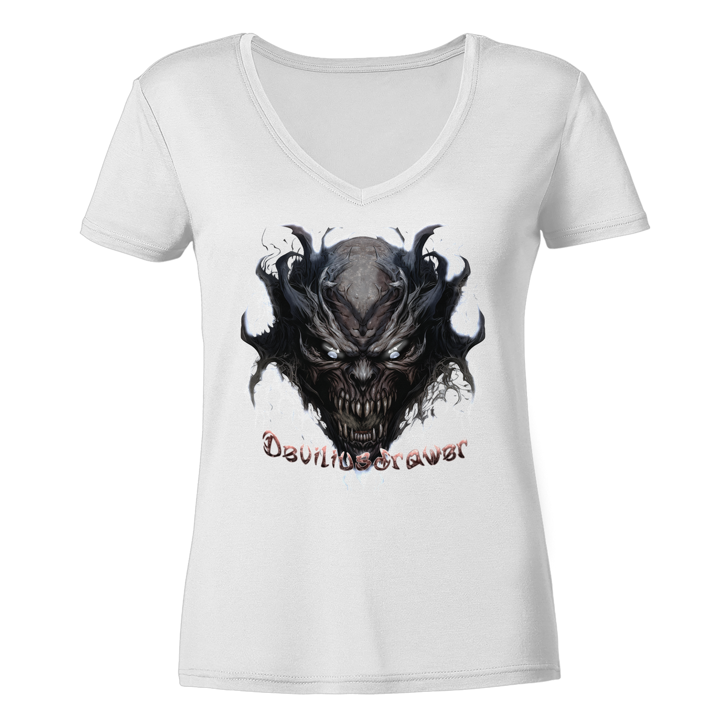 Deviliusdrawer Ice Demon - Ladies V-Neck Shirt