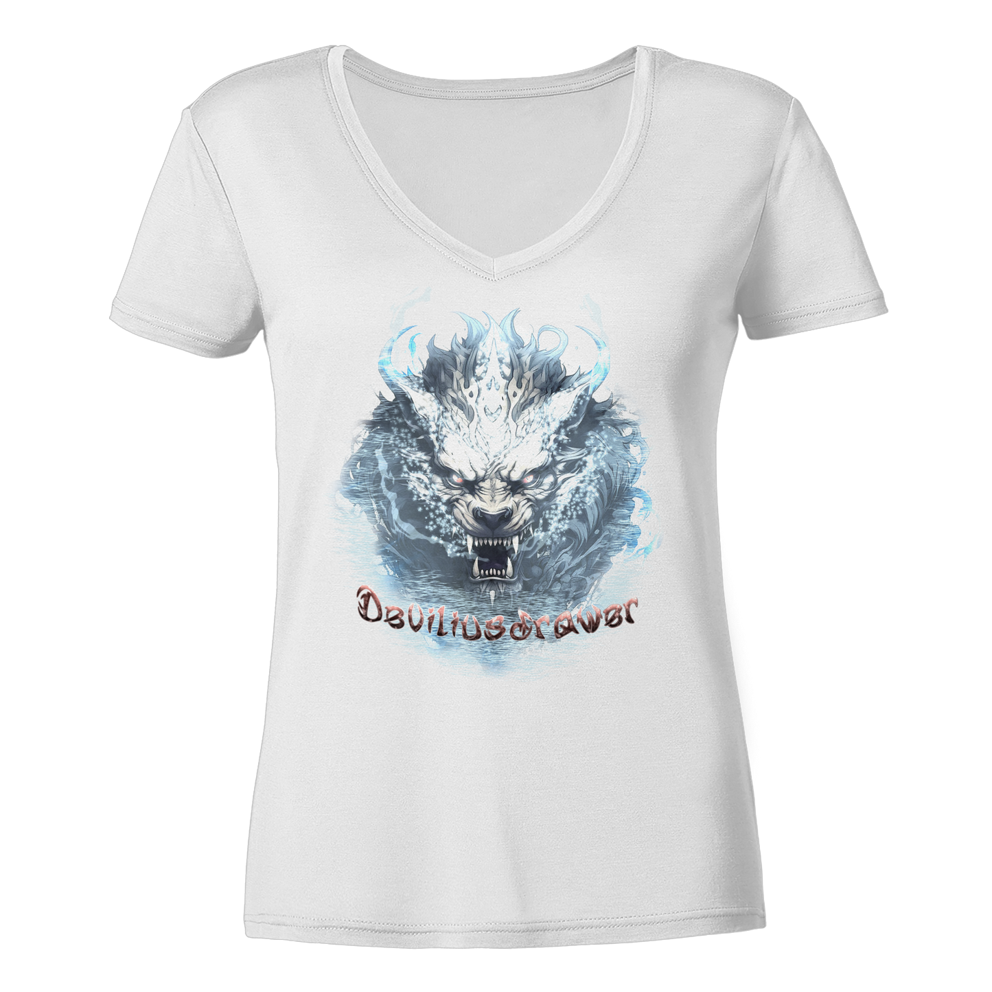 Deviliusdrawer Water Tiger - Ladies V-Neck Shirt