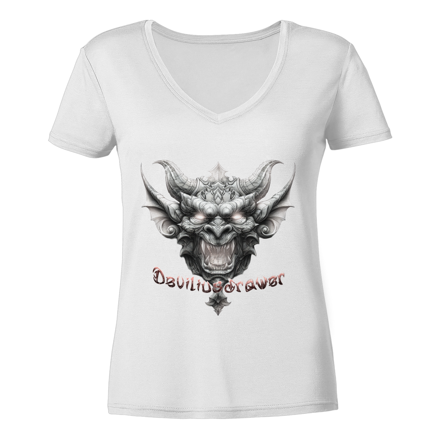 Deviliusdrawer Dark Gargoyl - Ladies V-Neck Shirt