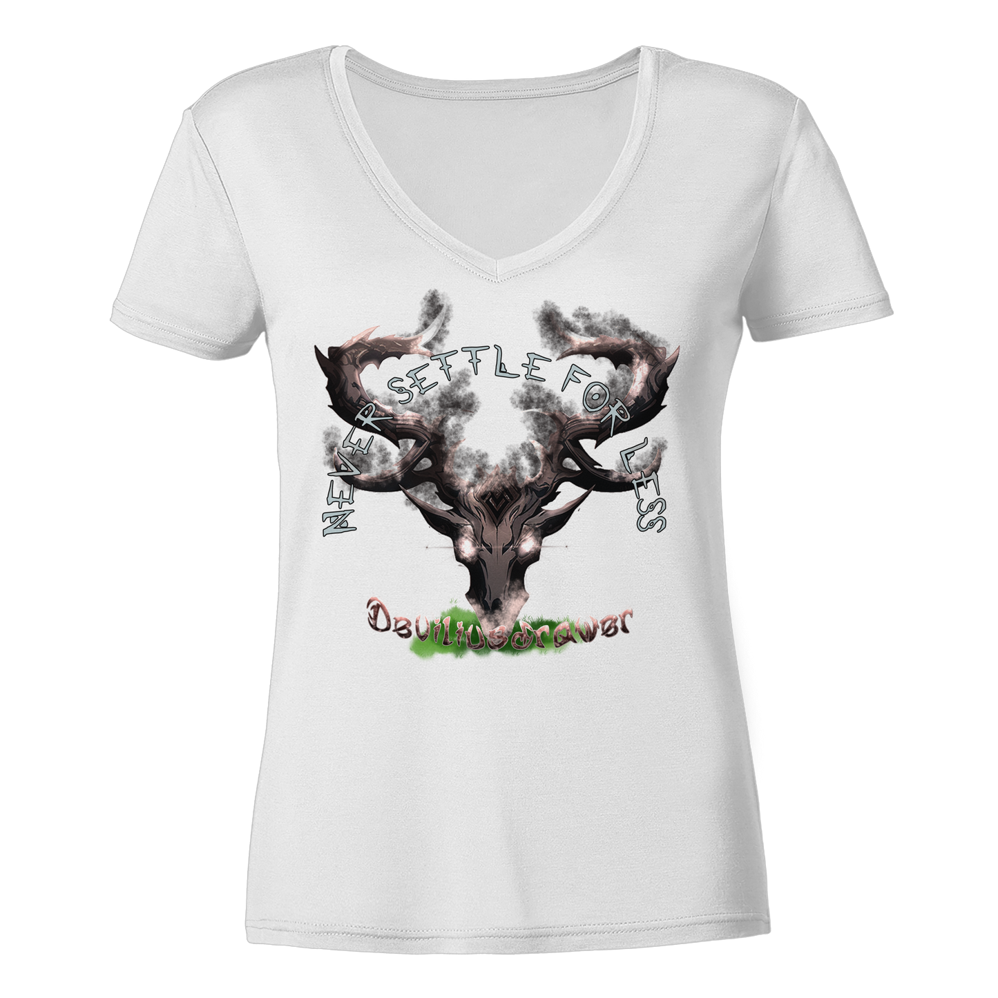 Deviliusdrawer Cruel Deer - Ladies V-Neck Shirt