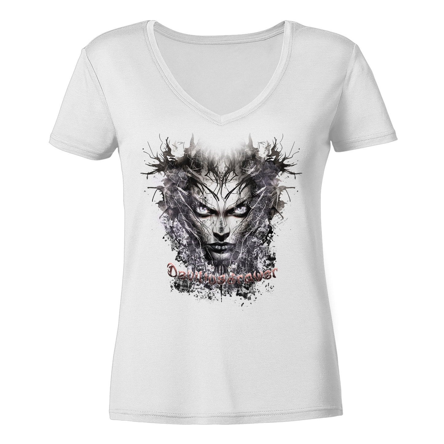 Deviliusdrawer Nature Druid - Ladies V-Neck Shirt