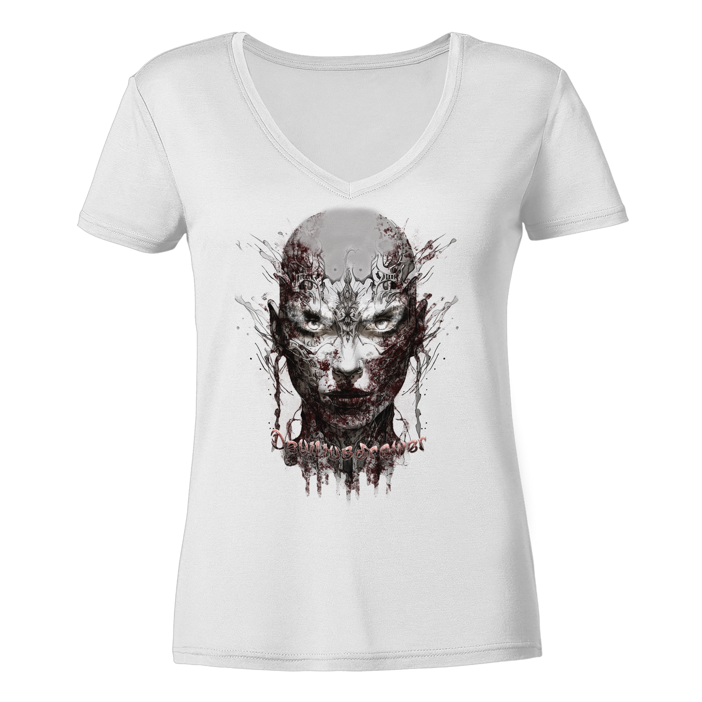 Deviliusdrawer Mechanic Girl - Ladies V-Neck Shirt