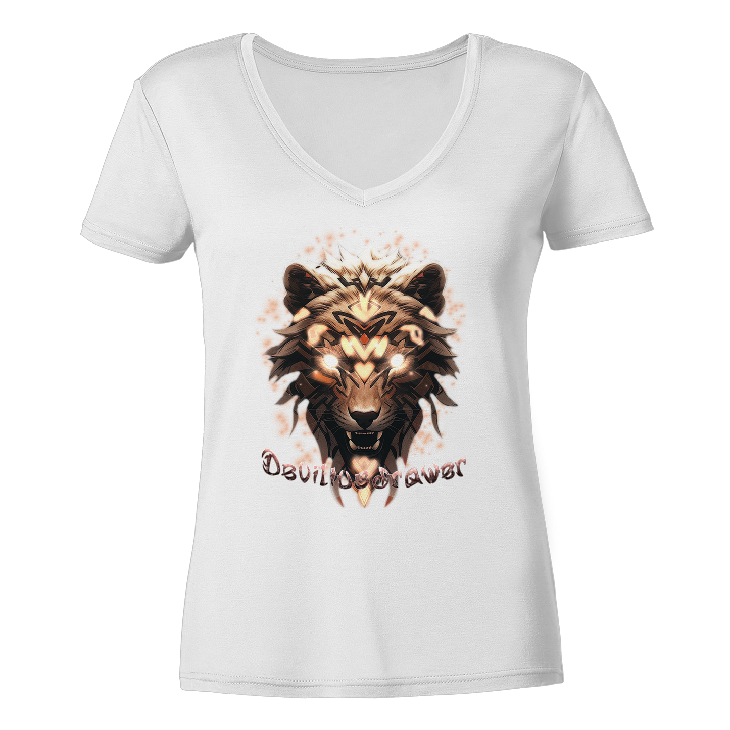 Deviliusdrawer Gold Weartiger - Ladies V-Neck Shirt
