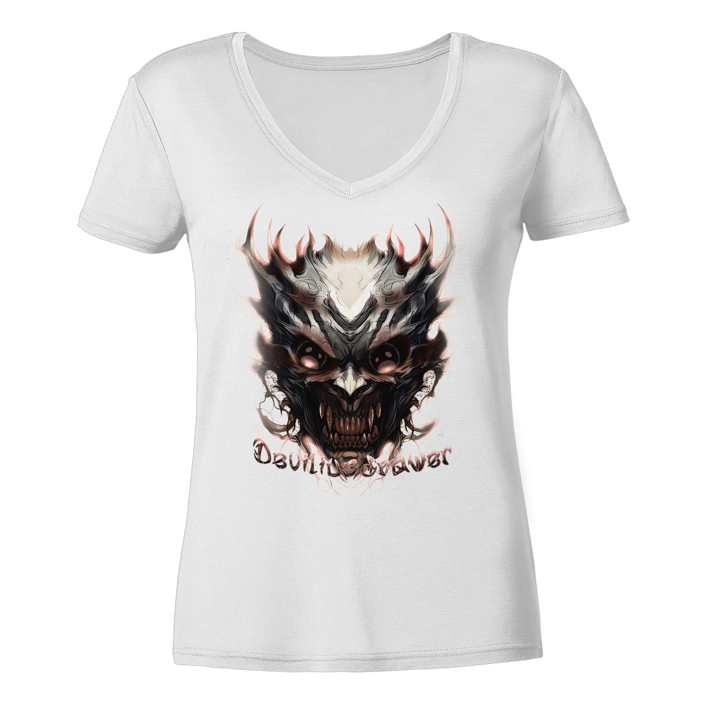 Deviliusdrawer Blood Demon - Ladies V-Neck Shirt
