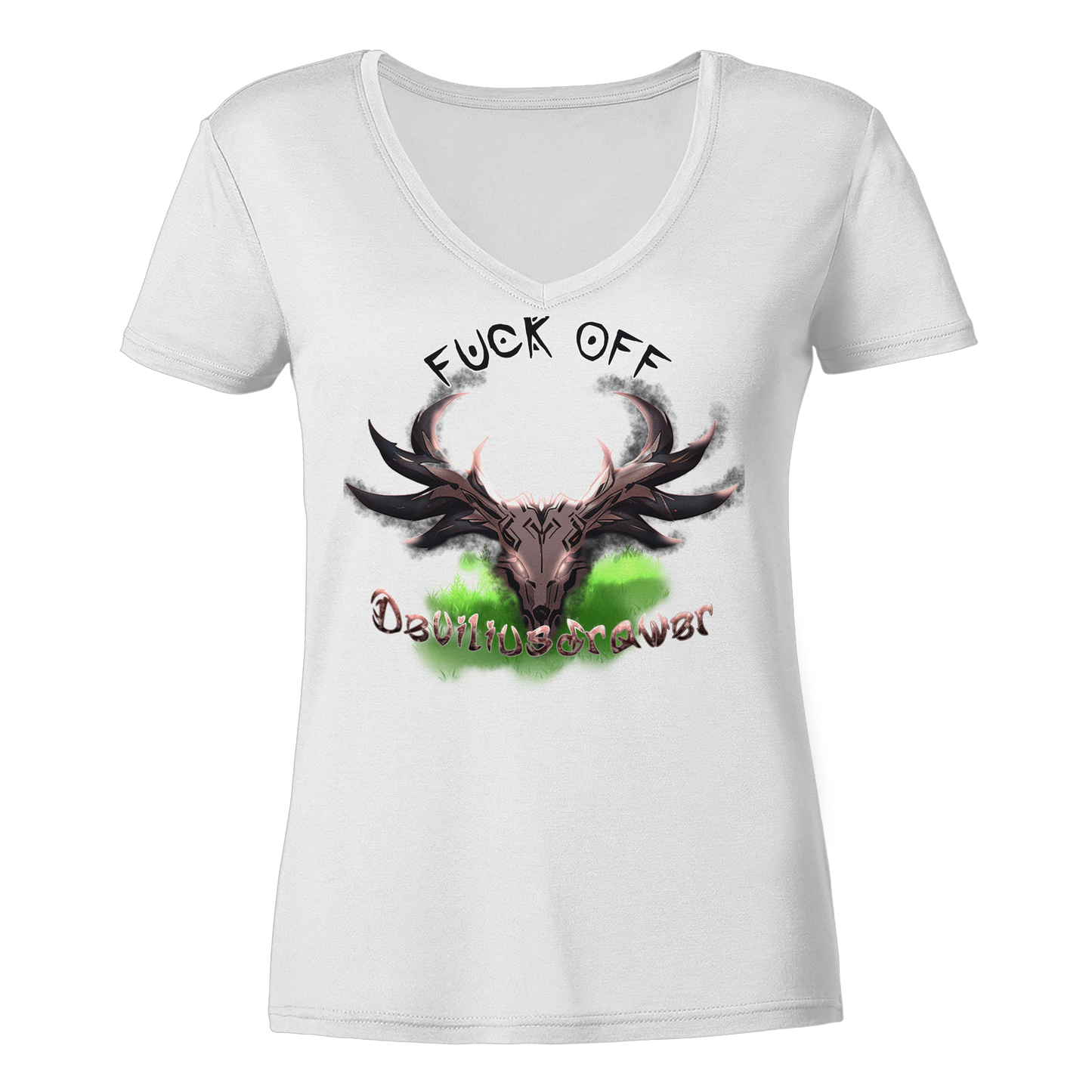 Deviliusdrawer Bad Deer - Ladies V-Neck Shirt
